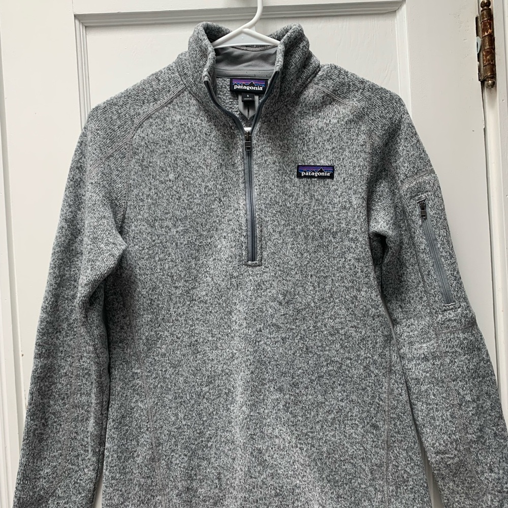 GUC - Women’s S 1/4 Zip Patagonia Heathered Gray Fleece Pullover